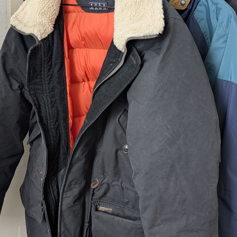 Abercrombie & Fitch Black Jacket with Cream Collar